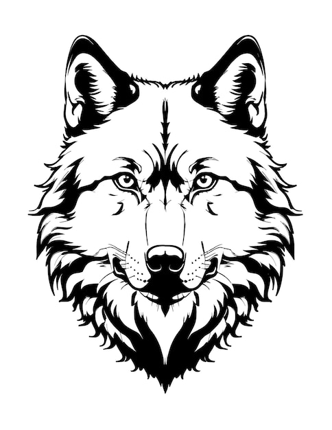 Wolf vector ontwerp