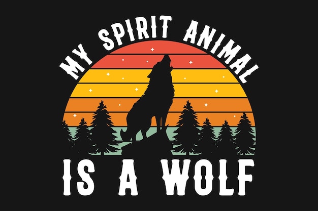 Wolf Vector T-shirt Ontwerp