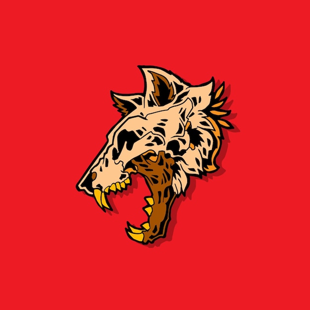 wolfskopbeen voor logo en pictogram