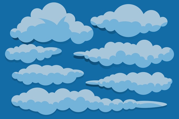 Wolk cartoon collectie. vector illustratie