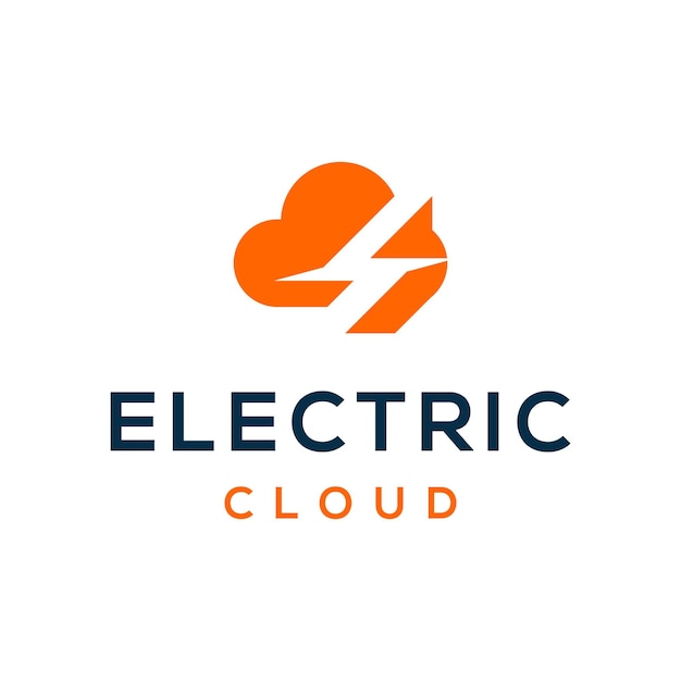 wolk elektrisch Logo ontwerpsjabloon