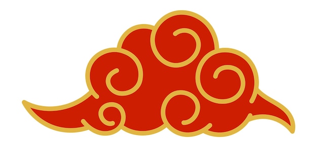 Vector wolk feestelijk decoratie-element. chinees hemelsymbool