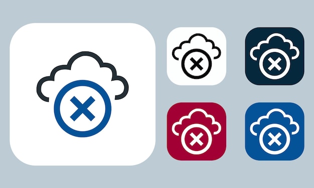 Wolk fout pictogram vectorillustratie