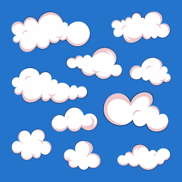 Wolk instellen vectorillustratie