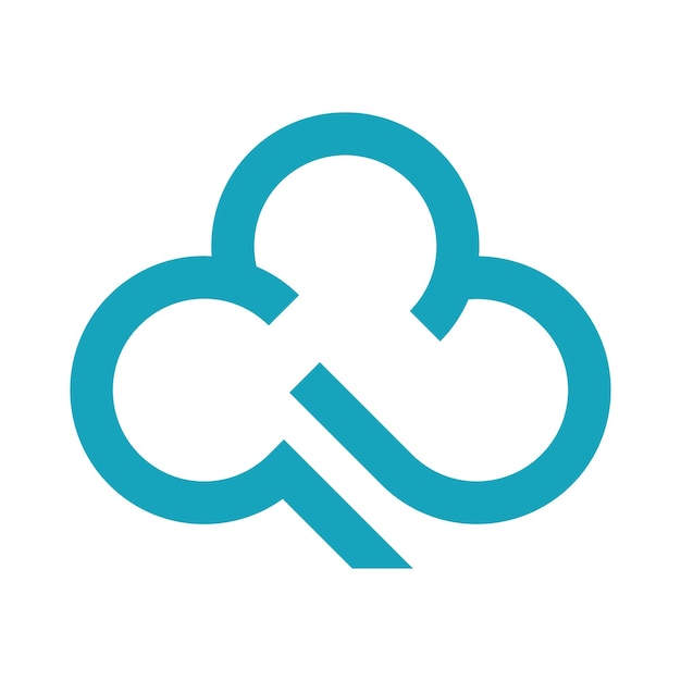 Wolk logo pictogram ontwerp