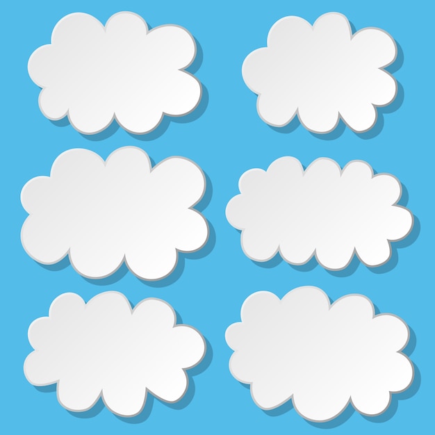 Wolk pictogrammenset vectorillustratie