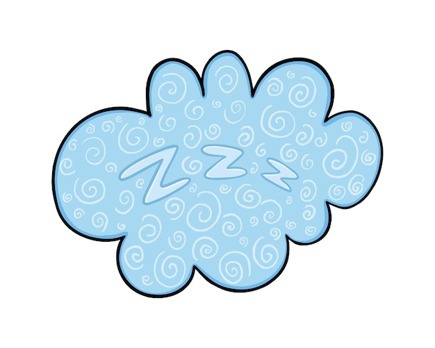 Wolk weer fenomeen droom doodle lineaire cartoon kleurboek