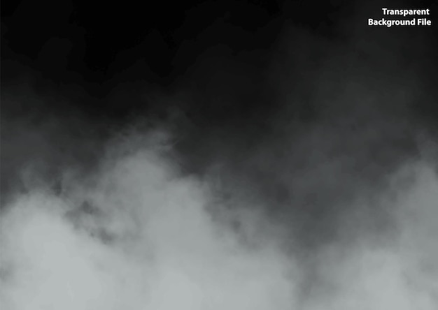 Wolken rook en mist in beweging