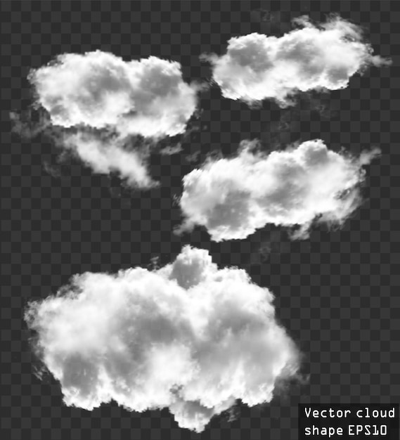 Wolken vector collectie wolk vormen illustratie