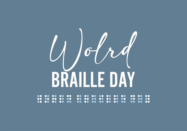 Vector wolrd braille day