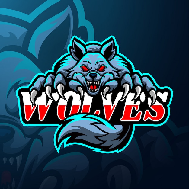 Wolven esport logo mascotte