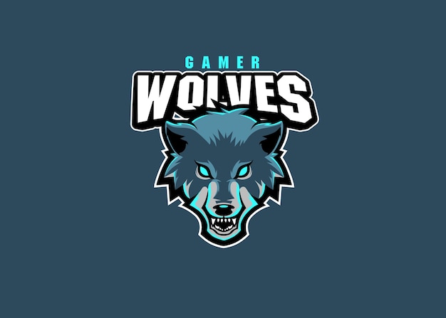 Wolven esport team logo ontwerp