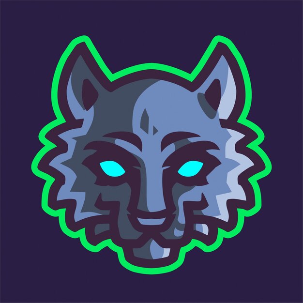 Wolves head e-sport logo