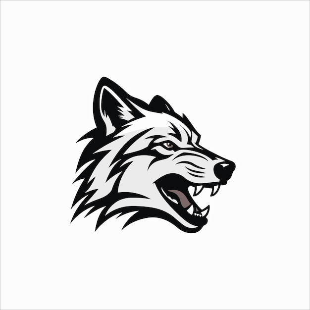 Wolves mascot esport logo character design for wolf gaming and sport Vector illustration of wolf he