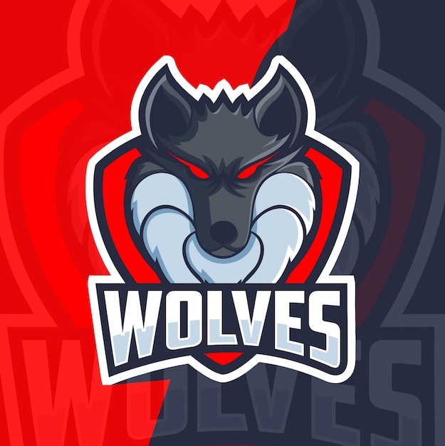 Wolves mascot esport logo