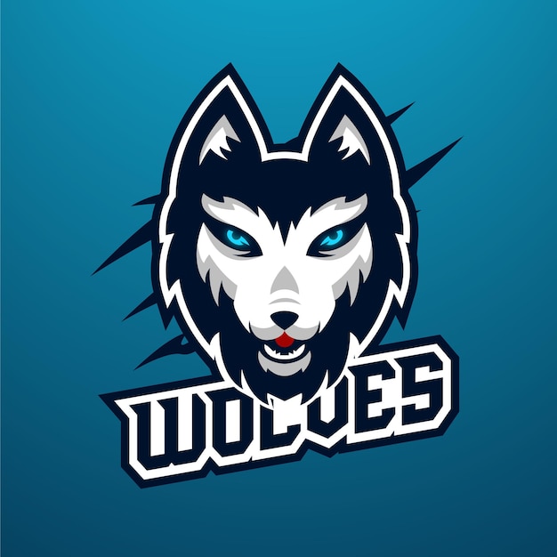 Логотип wolves mascot esport