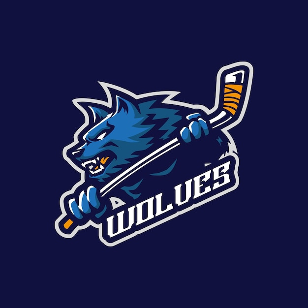 Vector wolves mascot logo design with modern illustration concept style for badge emblem and t shirt print