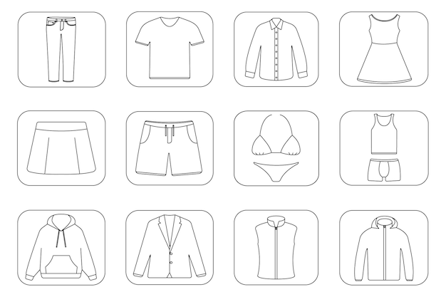Иконы женской и мужской одежды