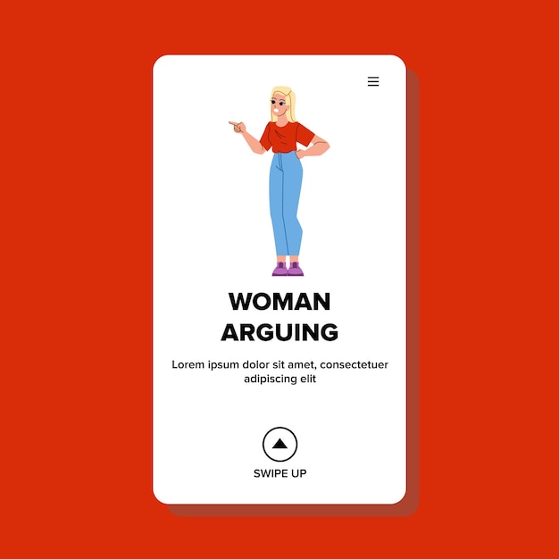 Woman arguing vector