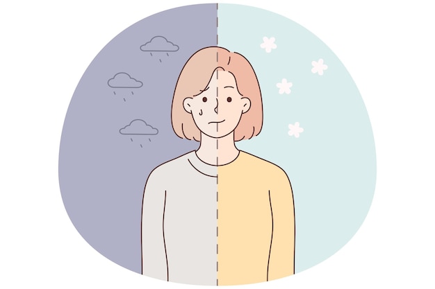 기분이 나쁘고 기분이 좋은 여자