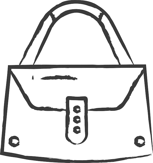 Woman Bag hand drawn vector illustration