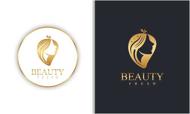 Vector woman beauty fresh logo