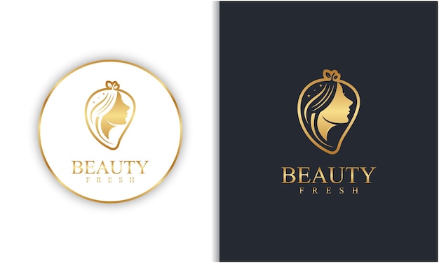 Vector woman beauty fresh logo