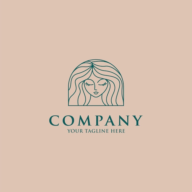 Vector woman beauty logo