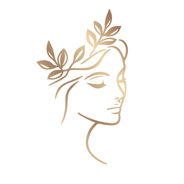 Vector woman beauty logotype