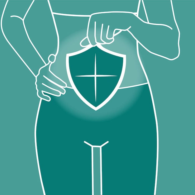 Woman belly silhouettes and immune defenses