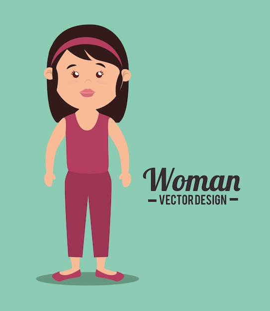 Woman body cartoon