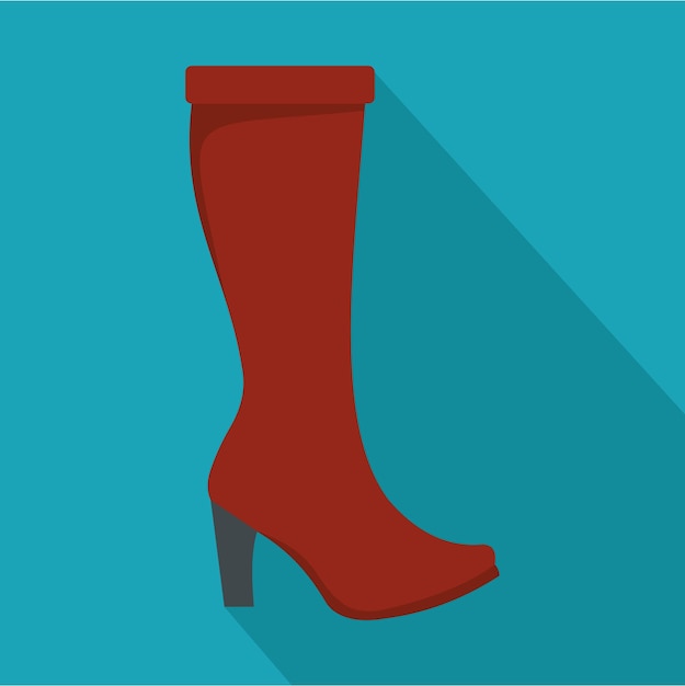 Woman boots icon flat illustration of woman boots vector icon for any web design