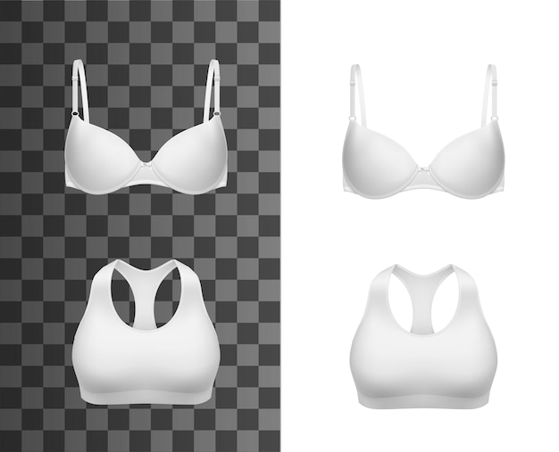 Modello realistico di reggiseno donna, vestiti 3d, biancheria intima