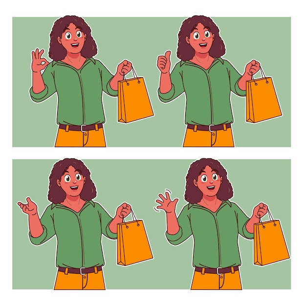 Woman carrying shopping bags