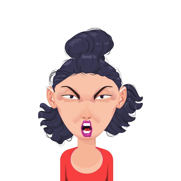 Woman cartoon character avatar