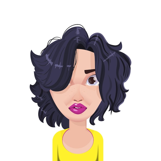 Woman cartoon character avatar