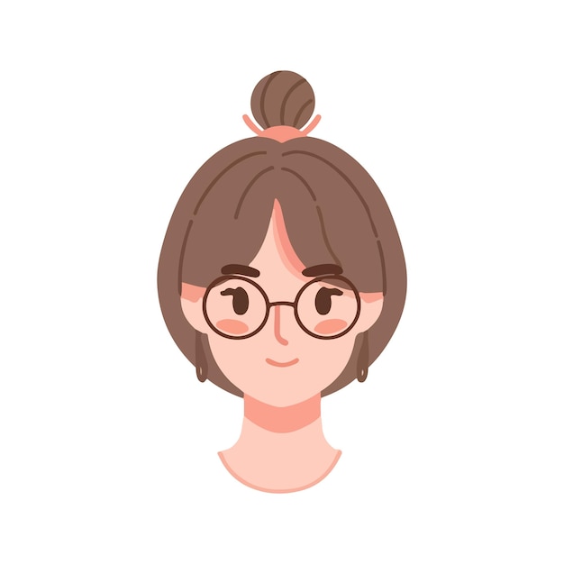 Vector woman casual glasses ai generated image