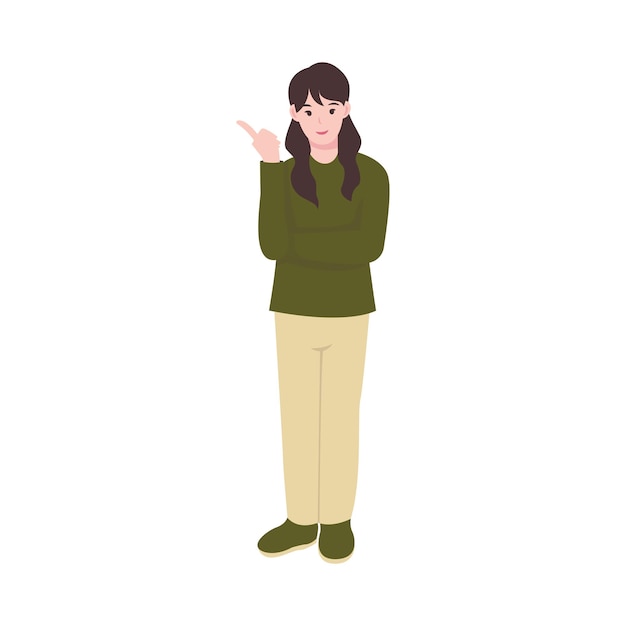 여성 캐릭터 킹 터 일러스트레이션