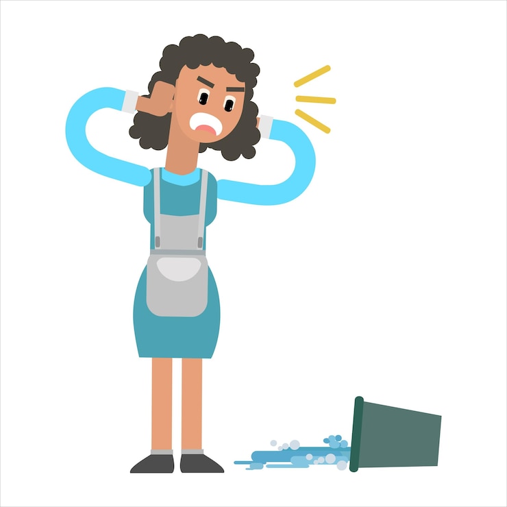 वेक्टर woman cleaninig service vector