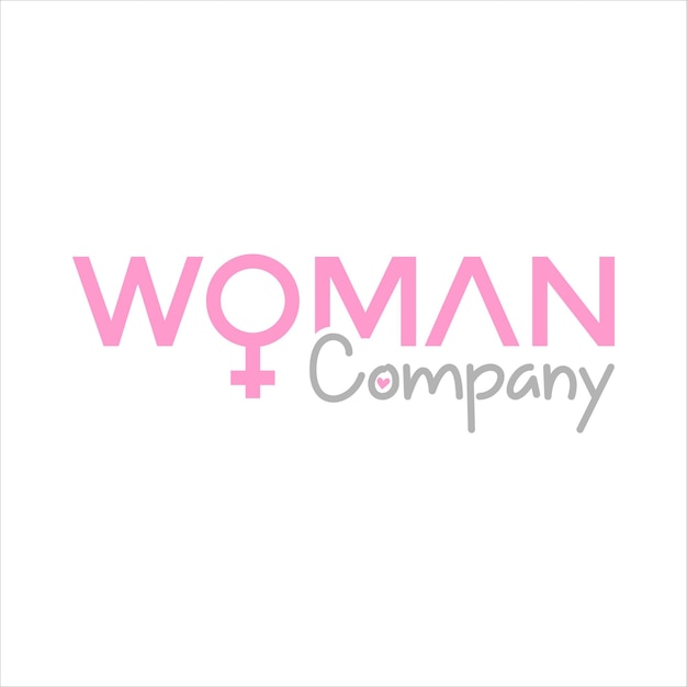 Vector woman company typography logo vector