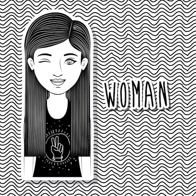 Woman concept about young person design