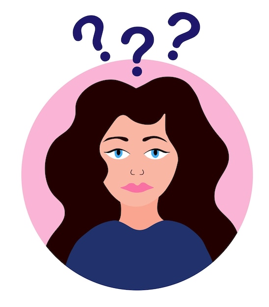 Woman confused Mental health priority Worried hyperactivity concept ADHD