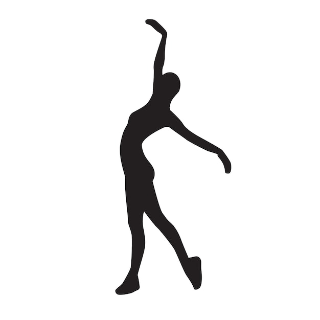 Woman dancing silhouette vector design