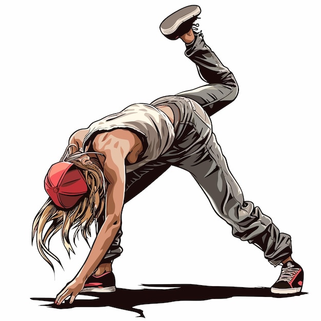 Woman_doing_breakdance_vector_isolated_on_white