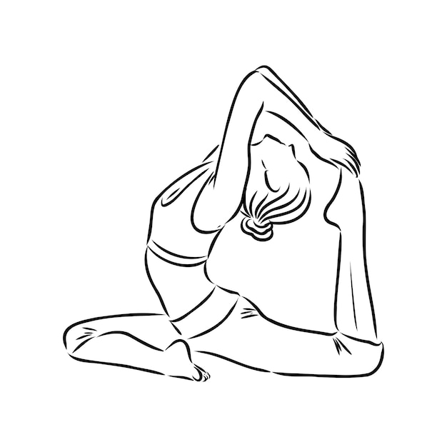 yoga clip art black and white