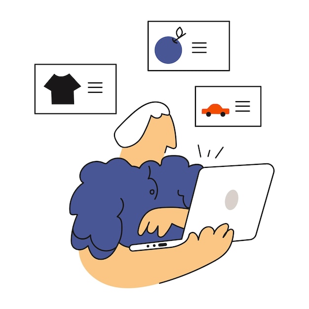 Woman doing online Shopping