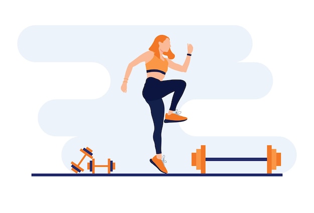 Woman Doing Sports Suitable for Sports Illustration