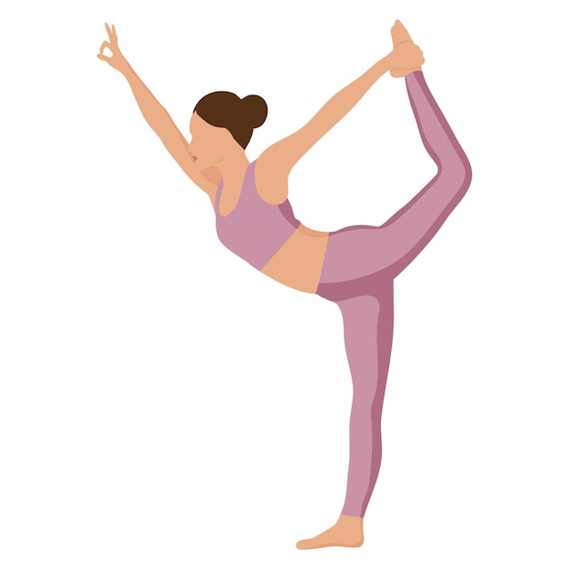 a woman doing yoga vector illustration