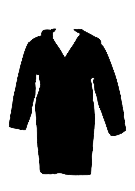フラット スタイルの白い背景ベクトル図に分離された女性ドレス シルエット