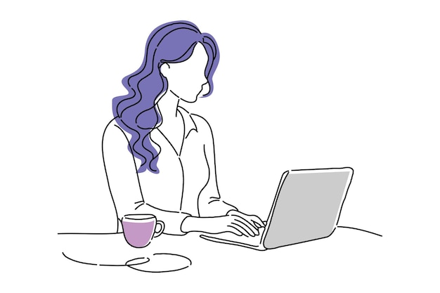 雑誌へのエントリー会計ソフトウェアへのエントリドゥードル (Doodle) 連続ラインアート (Continuous Line Art)